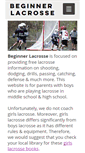 Mobile Screenshot of beginnerlacrosse.com